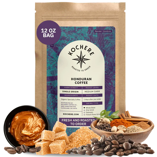 Kochere Coffee Honduran Marcala Organic Medium Roast - Caramel, Spice, Brown Sugar Notes