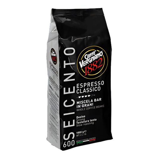 Caffe Vergnano Espresso Classico 600 Whole Bean Coffee 2.2lb/1kg